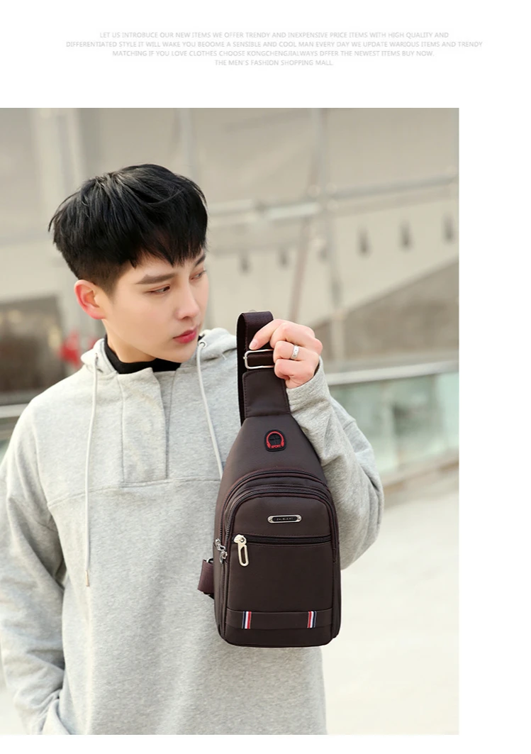 ZK20 Tool Bag Breast Package Men Shoulder Crossbody Bag Leisure Waterproof Hard-Wearing Oxford Cloth Cross Body Chest Bag Travel tool bags for sale