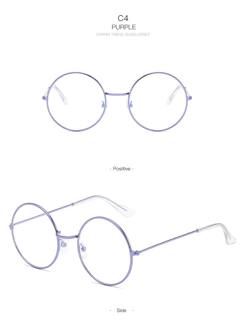 UVLAIK круглые очки, оправа для женщин и мужчин, ретро металлические очки, Женские винтажные оправы для очков, синие очки
