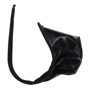 

Leatherette C-String Invisible Underpants For Men - Black