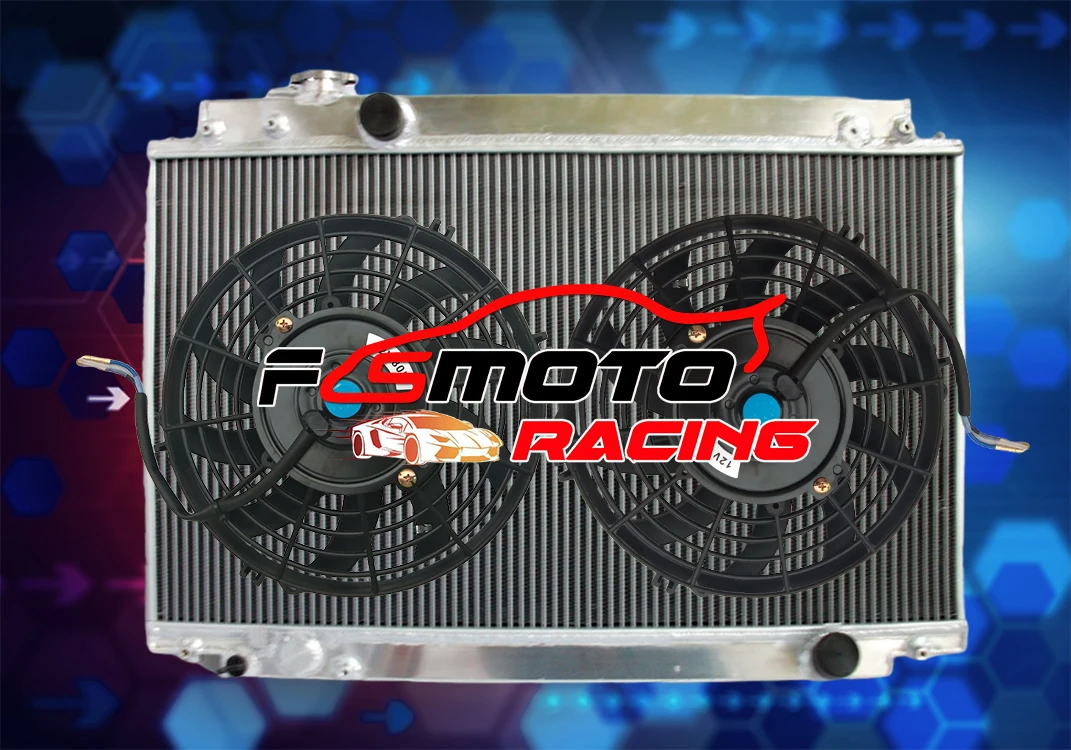 Aluminum Radiator & FANS For LEXUS SC300 Z30 / TOYOTA SOARER JZZ31 3.0L
