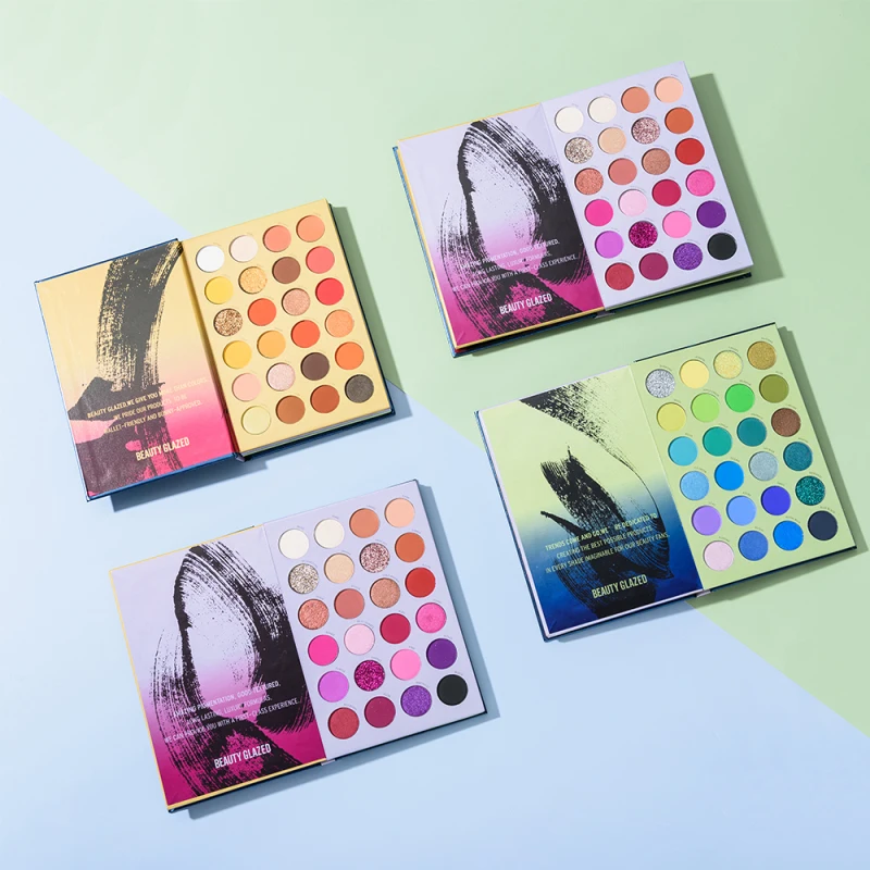 Beauty Glazed 60/72 Color Three-layer Book Style Make Up Cosmetic Highlight Eyeshadow Palette Matte Pearlescent Eye Shadow TSLM1