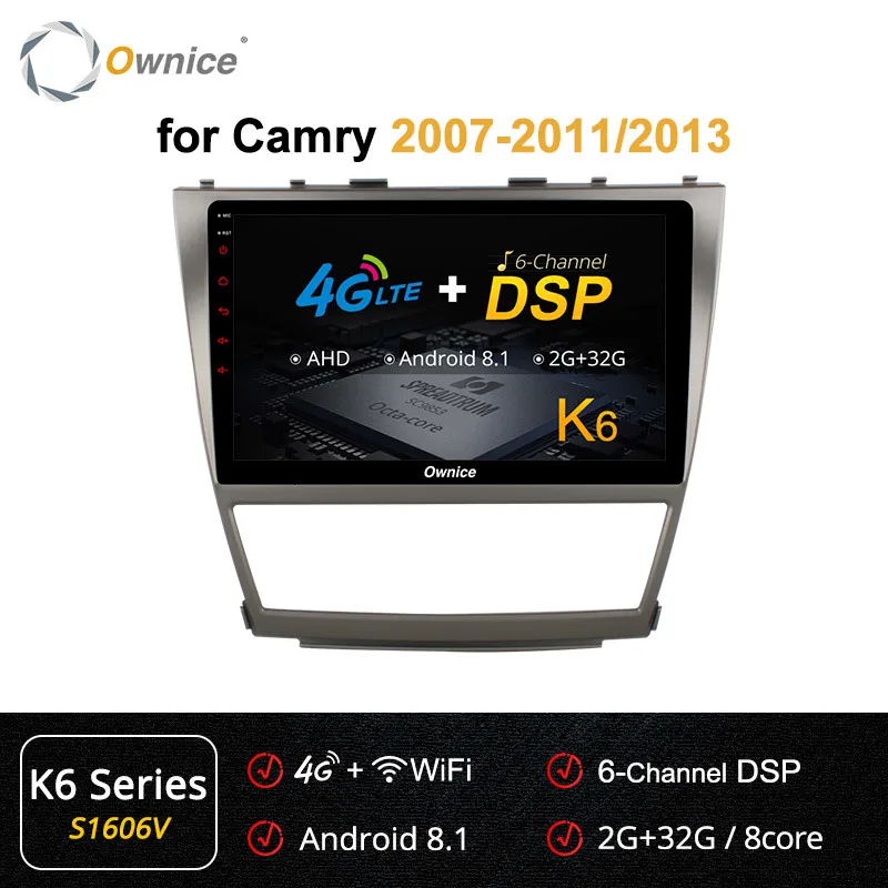 10," Android 9,0 Восьмиядерный автомобильный Радио gps dvd-плеер для Toyota Camry 2007 2008 2009 2010 2011 2012 2013 Мультимедиа Стерео - Цвет: S1606 K6-High