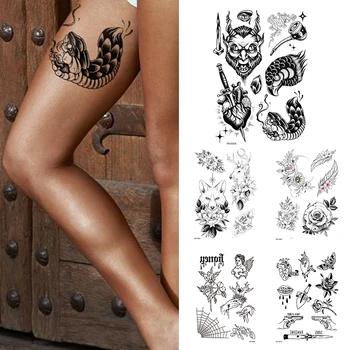 

1PCS MONSTER, SNAKE, ROSE, FLOWER TEMPORARY TATTOOS, FINGER, EAR, NECK, MENS, WOMENS, KID