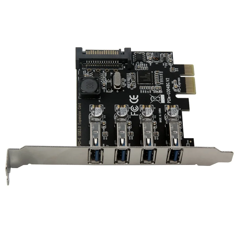 PCI-E к USB 3,0 4 порт PCI экспресс карта расширения Superspeed USB 3,0 карта с 15-контактный разъем питания для настольных компьютеров