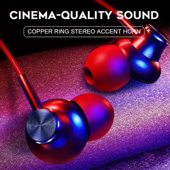 

3.5mm type c Wired Headphone Bass gaming Headset Type-C Flat Earplug Hifi Monitoring High Quality Earphone with mircophone