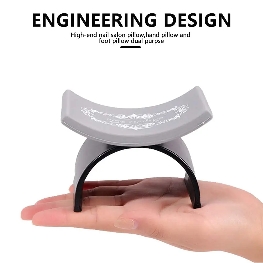 U-shaped Silicone Nail Table Hand Pillow Holder Washable Portable Mat Pad Nail Art Salon Manicure Salon Tool Equipment