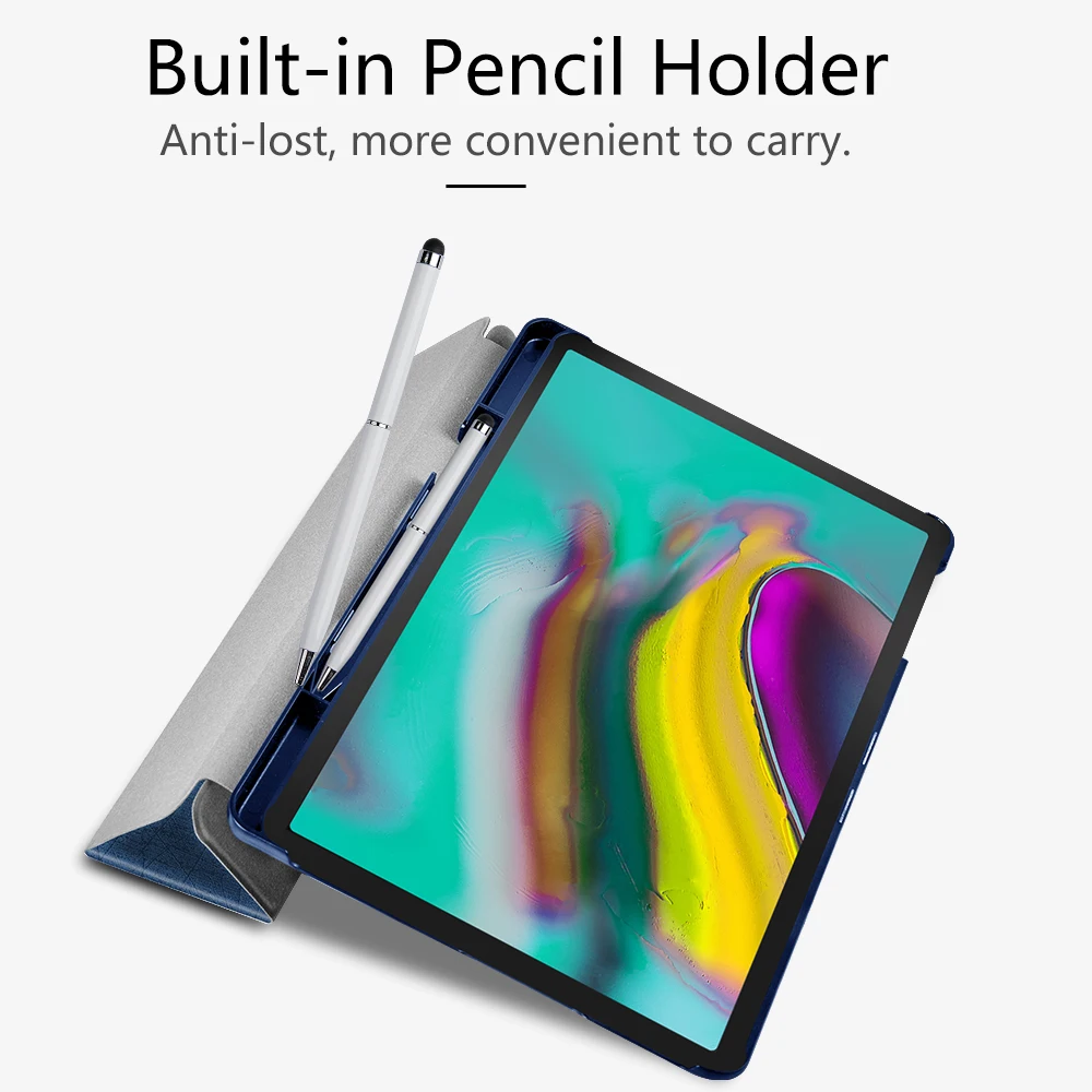 Чехол для samsung Galaxy Tab S5E SM-T725 SM-T720 умный чехол для Samsuang Tab 10,5 SMT720 funda capa с карманом для ручки