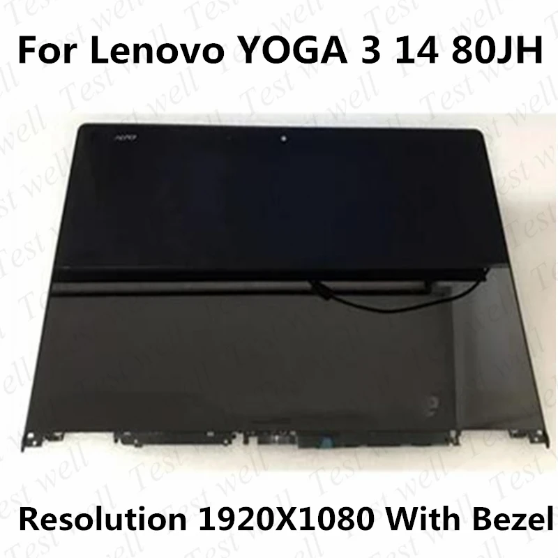 

Original 14 inch Replacement 5D10H35588 FHD 1920X1080 LCD ASSEMBLIY For Lenovo Yoga 3 14 80JH LCD Display Touch Screen Assembly