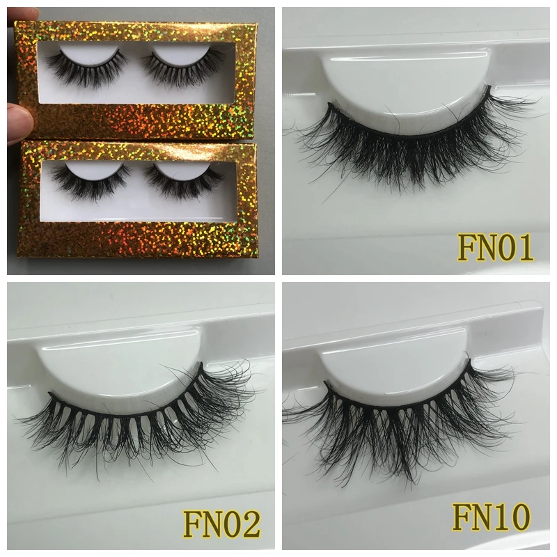 Mikiwi FN Natural Mink Lashes 10-12MM Super Fluffy Short Eyelashes Faux Cils GB Popular Messy Lashes Less Hair Faux Lashes