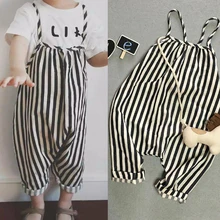 Весенне-летний детский комбинезон в полоску для маленьких девочек, детский комбинезон, милый комбинезон унисекс