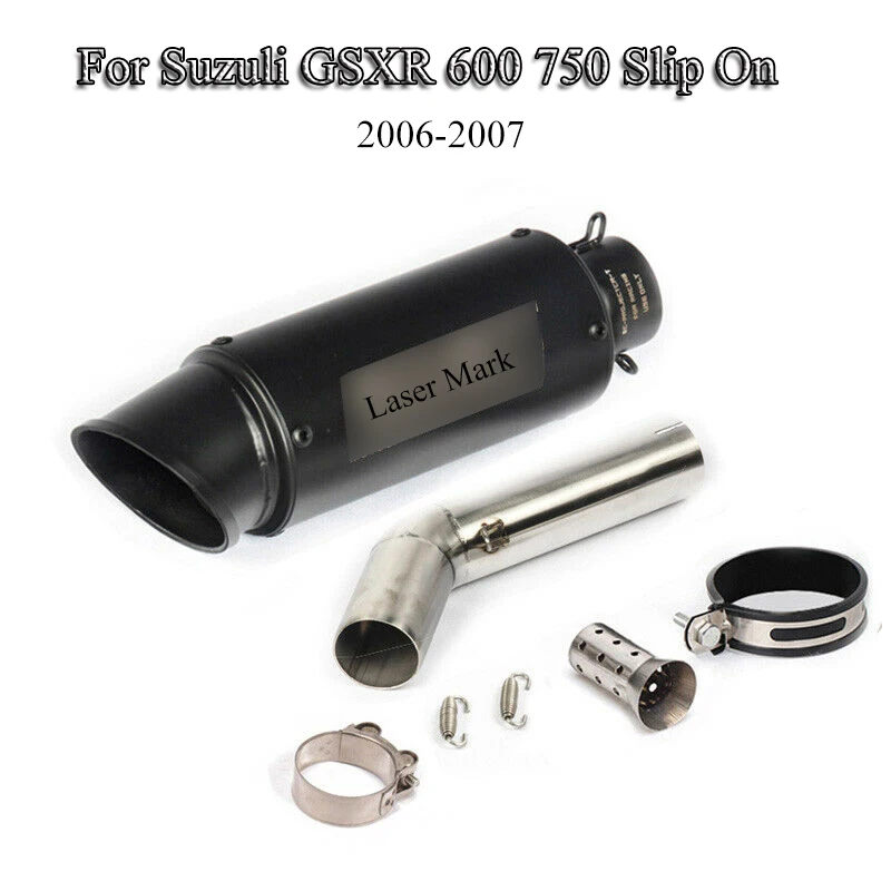 

For Suzuki GSXR 650 700 2006 2007 Motorcycle Exhaust System Modified Stainless Steel 51MM Muffler Tip Mid Connect Pipe Slip On