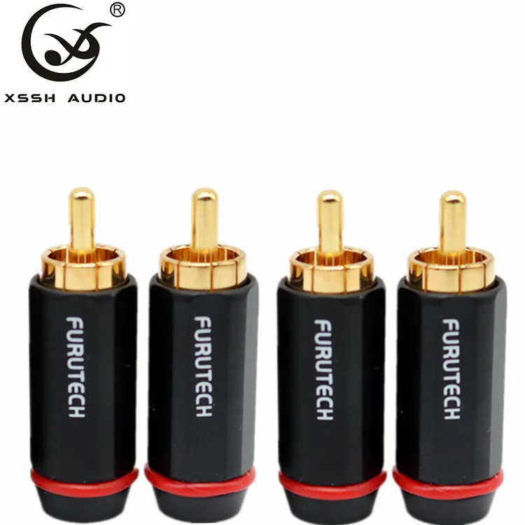 4 шт. DIY HIFI XSSH Аудио Видео кабель переменного тока 7 мм позолоченный разъем RCA