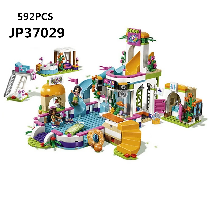 JP37029 Совместимые блоки Строительные блоки Обучающие Детские игрушки вставляемые блоки городская Коллекция игрушки Рождественский подарок на день рождения - Цвет: JP37029