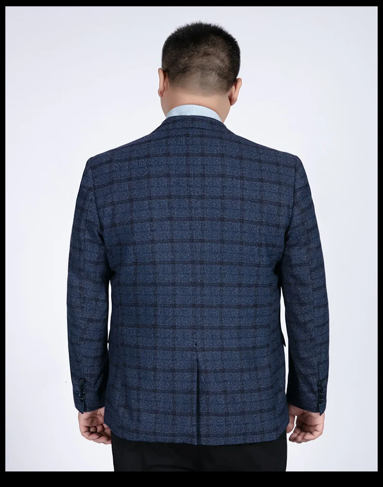 Большой 8XL 7XL 6XL клетчатый Блейзер, Мужской Блейзер, Homme Vestidos De Novia, приталенный деловой костюм, мужской офисный клетчатый пиджак