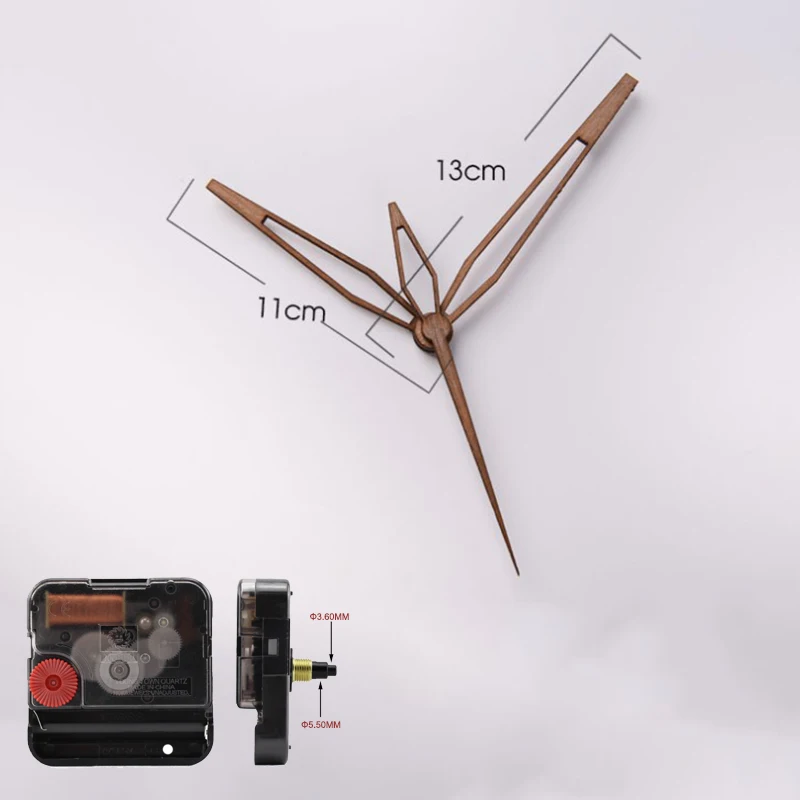 mecanismo reloj Silent Quartz Movement reloj de pared Long Hands Set  Clockwork Hanging Klok Long Shaft DIY Kit Repair Parts - AliExpress