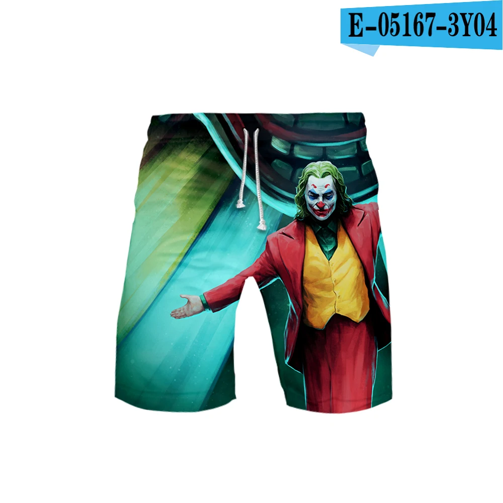 Joker летние Объёмный рисунок(3D-принт) мужские пляжные шорты Уличная популярные спортивные Шорты - Цвет: E05167