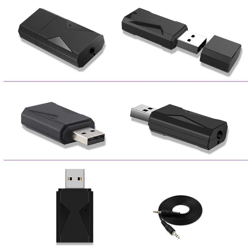2 в 1 BT5.0 беспроводной USB Bluetooth адаптер ключ универсальный музыкальный аудио приемник передатчик для ПК компьютер Смартфон стол