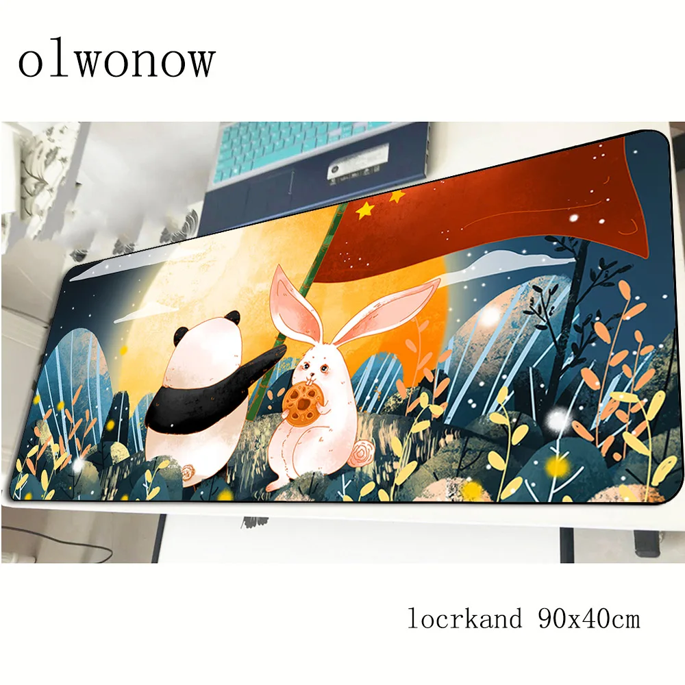 Милый коврик для мыши с кроликом 90x40 см, игровой коврик для мыши, геймерский коврик, Kawaii, игровой компьютерный стол, padmouse, коврики для игровой клавиатуры