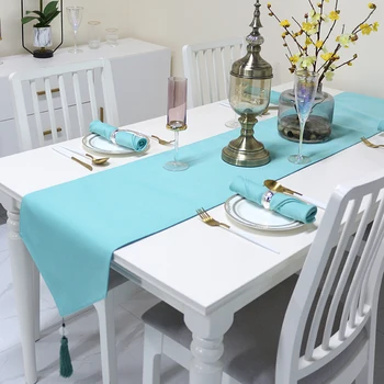 

Harting Table Runner for Dinner table Holiday Wedding Celebration table decoration for mother's day yarn-dyed jacquard fabric