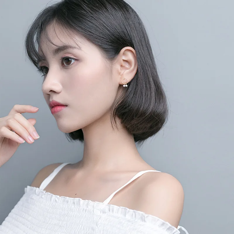 Женские серьги подвески из стерлингового серебра 925 пробы с золотистым и зеленым