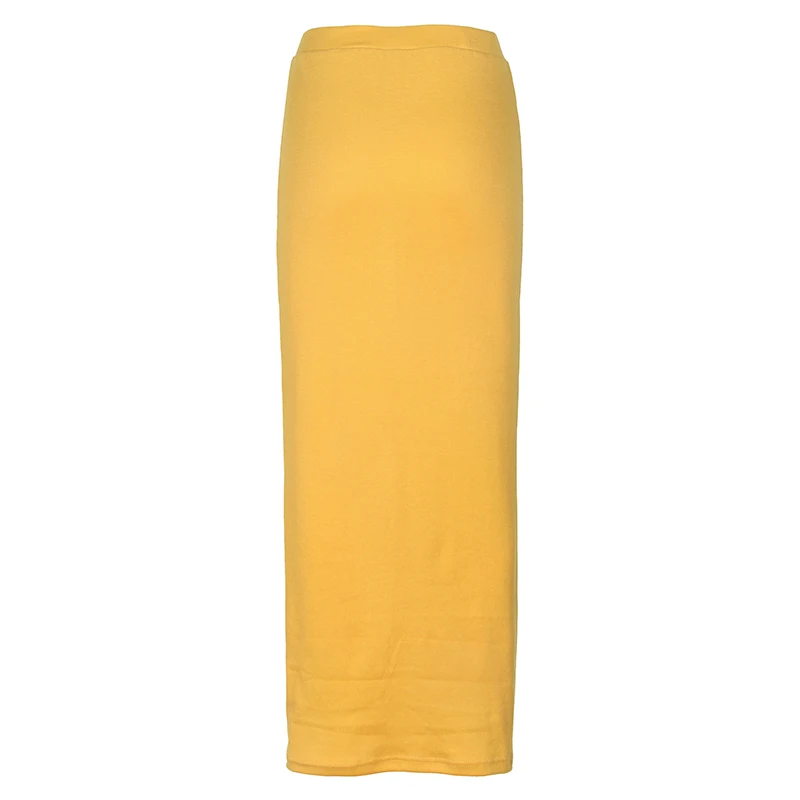 Winter Autumn High Waist Women Skirts Muslim Buttons Bodycon Sheath Long Skirt Femme Sexy Pencil Skirts Solid Streetwear GV799
