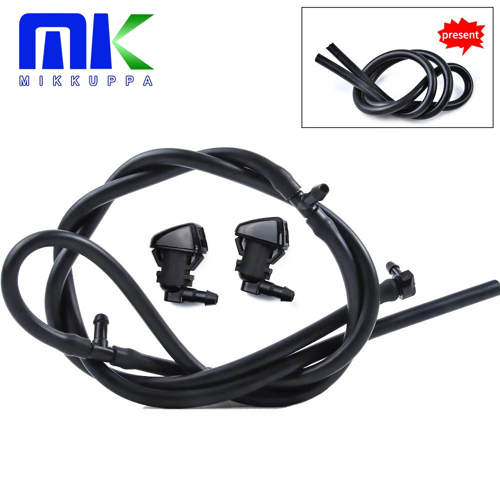 

MIKKUPPA Windshield Washer Nozzles Kit for 11-16 Ford F250 F350 F450 F550 Washer Jet and Fluid Hose with Connector