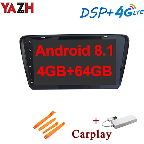 with carplay YAZH Android 8,1 авто радио плеер для VW Skoda Octavia A7 с 4 Гб 64 Гб Восьмиядерный gps дисплей Bluetooth 5,0 зеркальная ссылка - Цвет: with carplay