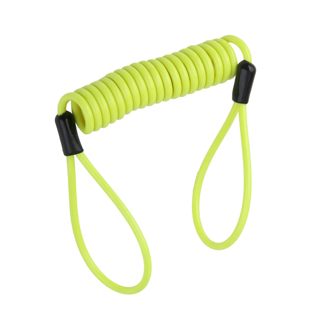1Piece Safety Lanyard Spring Coil Rope Disc Brake Lock Reminder Cable