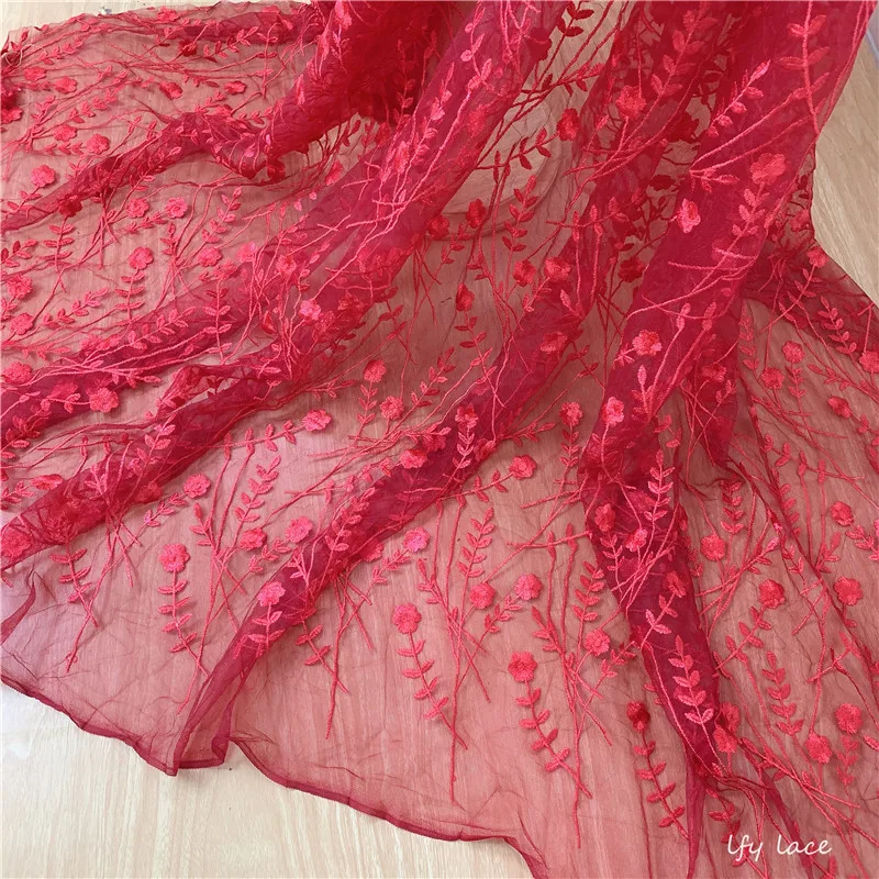 6 цветов стиль хорошего качества вышивка Сетчатое платье кружево фабричное кружево ткань одежды ткань шторы