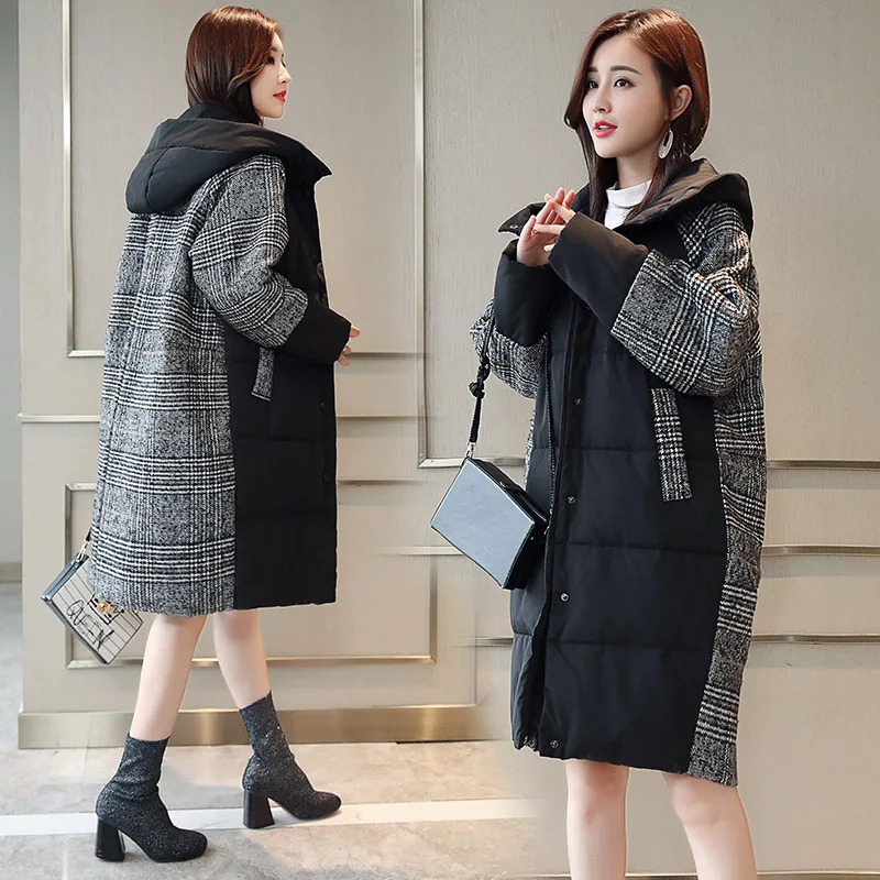 

Winter Cotton-padded Jacket Women's 2018 New Style Korean-style Mid-length Students Cotton Overcoat Thick down Jacket Cotton-pad