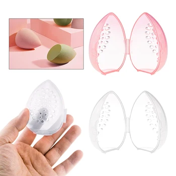 

1 Pcs Beauty sponge storage makeup powder puff empty cosmetics egg-shaped frame transparent puff dry box new makeup accessories
