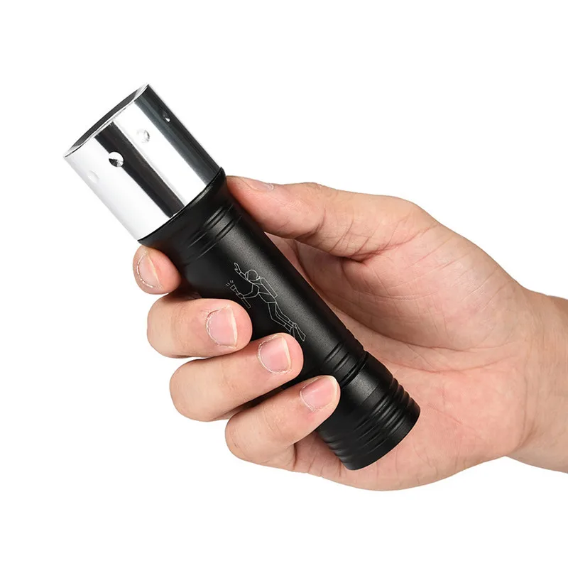 T6 светодиодный маленький алюминиевый фонарик с регулируемым фокусом и зумом, Лампа безопасности и выживания 8,5