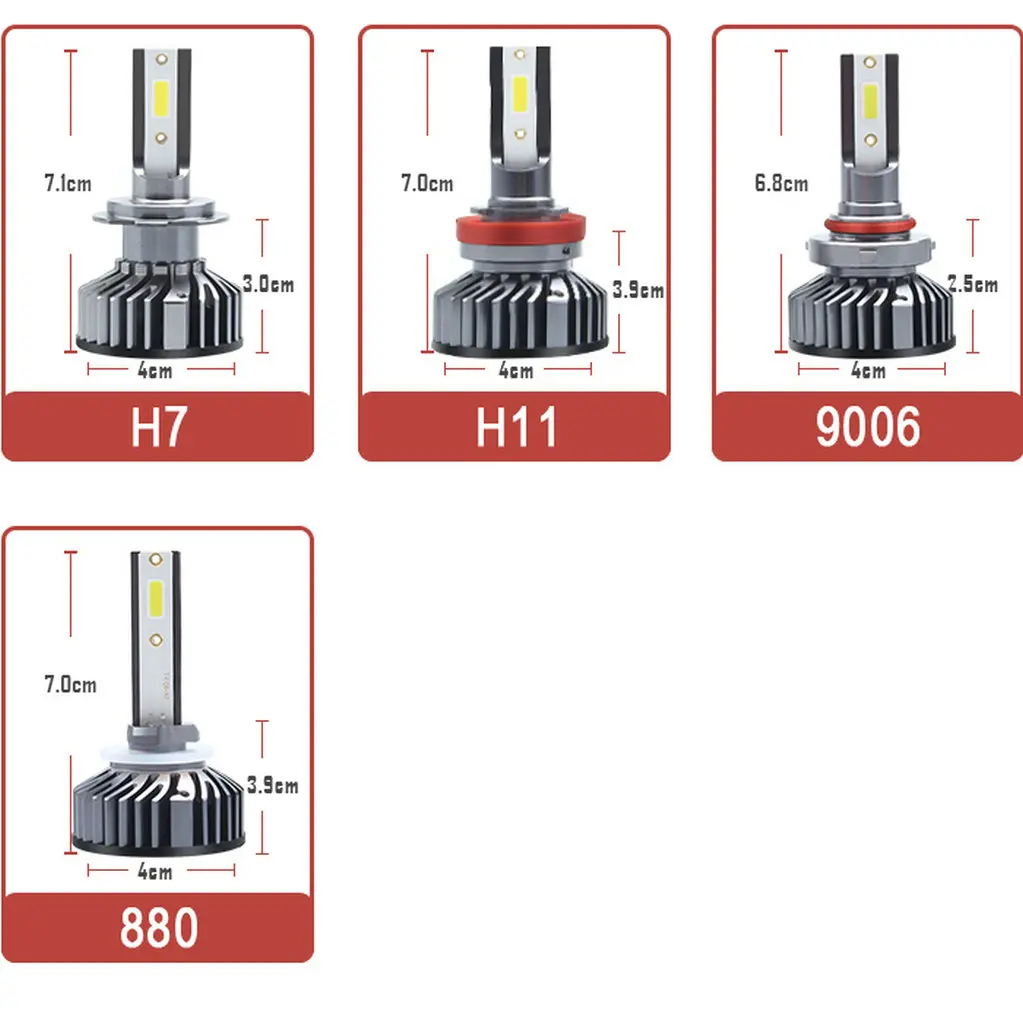 F2 Автомобильный светодиодный головной светильник DOB H1 H3 H4 H7 H11 9005 880 дальнего и ближнего светильник светодиодный головной светильник