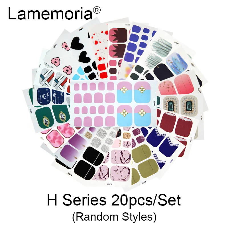 10/20 шт цветные наклейки для ногтей s DIY наклейки для нейл-арта простые наклейки s самоклеющиеся наклейки для ногтей Обертывания украшения для красоты - Цвет: NP2190124-20H