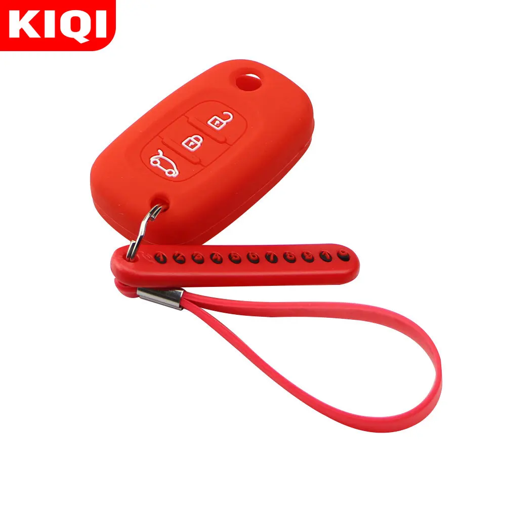 

3 Buttons Silicone Car Key Case Cover Key Chain Phone Number Card for LADA Priora Sedan Sport Kalina Granta Vesta X-Ray XRay