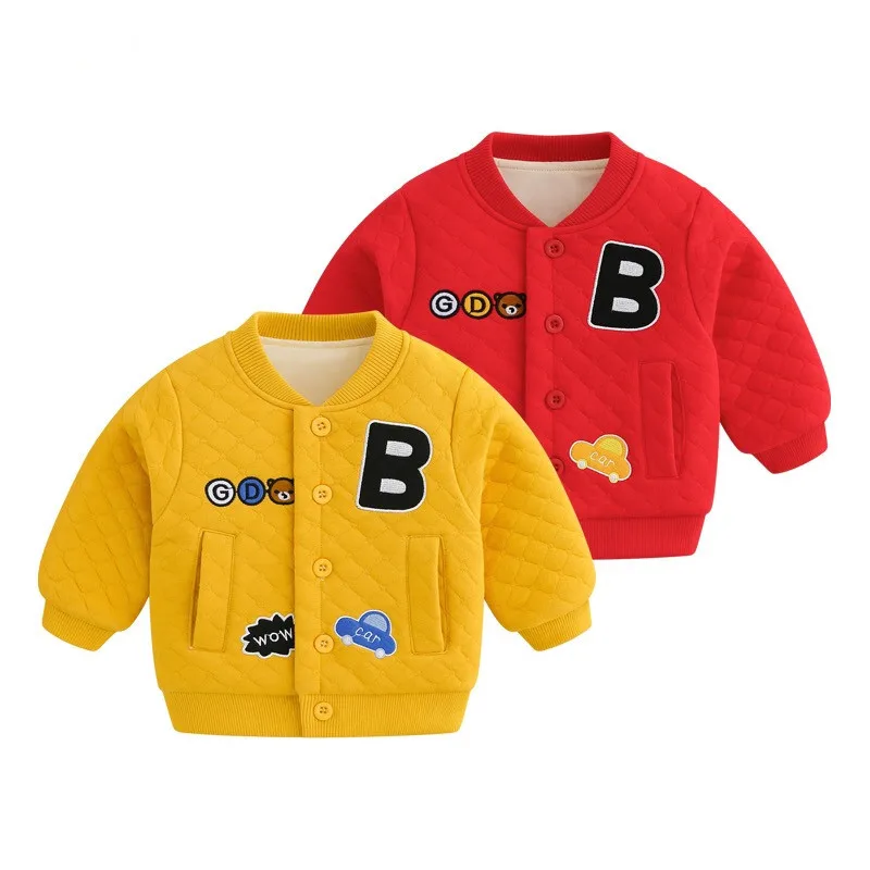

Baby Coat Spring And Autumn Children Baseball Uniform Thick-Male Baby Autumn Clothing Warm Primary Infants Tops Jacket Fashion