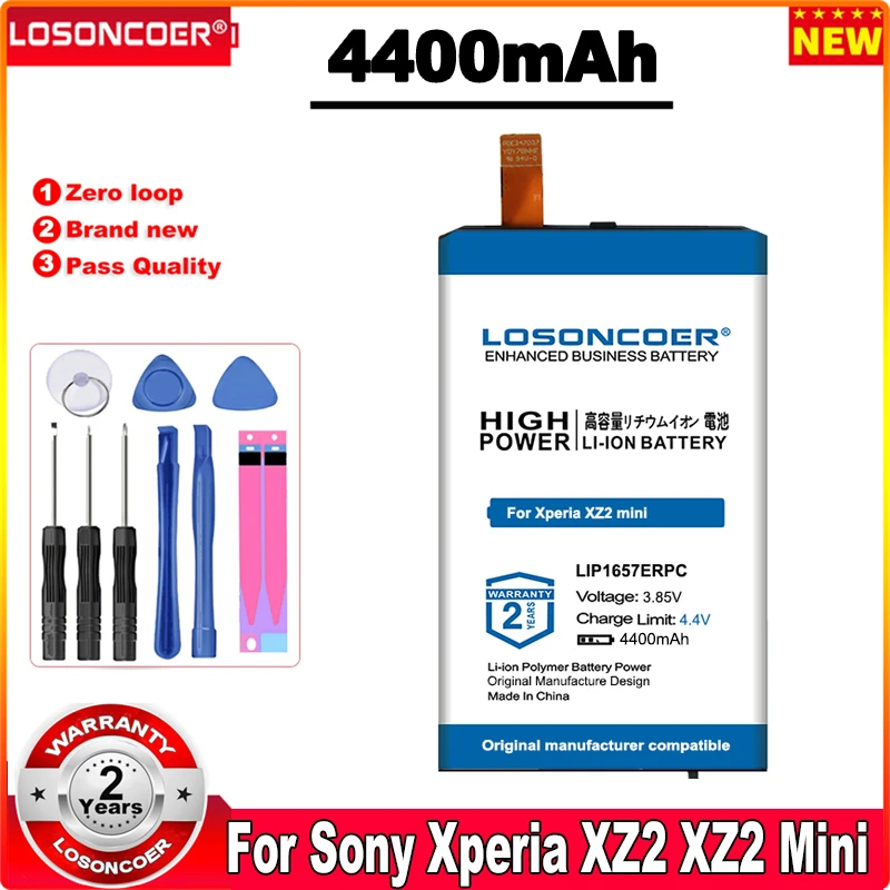 

LOSONCOER 0 Cycle 100% New 4400mAh LIP1657ERPC Battery For SONY Xperia XZ2 mini Replacement Phone Battery ~In Stock