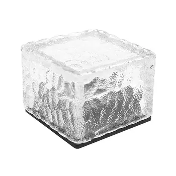 

Waterproof Solar Power LED Ground Crystal Glass Ice Brick Shape Outdoor Yard Garden Deck Road Underground Light