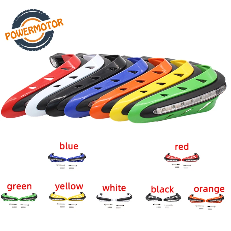 

7/8"22mm Motorcycle Handlebar Hand guards Protector LED Light Handguards LED Hand Guard Universal Hand Guards Free shipping