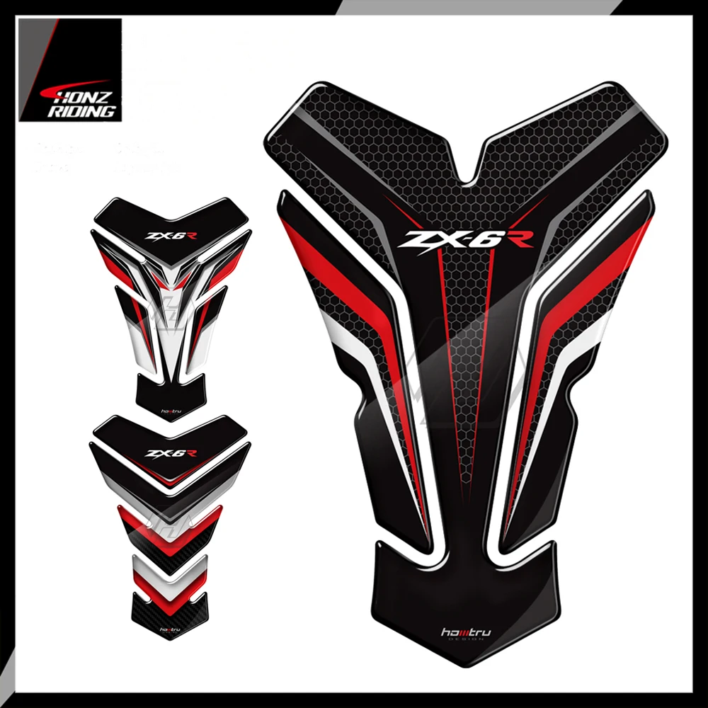For Kawasaki ZX6R ZX 6R 636 3D Resin Motorcycle Tank Pad Protector