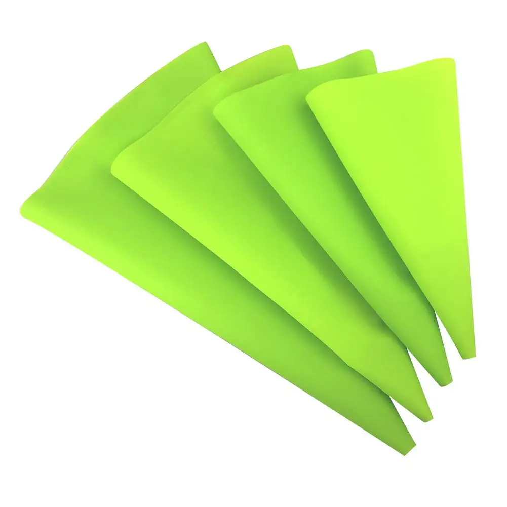 Green 4 шт. кондитерский мешок силиконовый кондитерский мешок для обледенения Крем кондитерский мешок сопло DIY украшения торта выпечки украшения инструменты - Цвет: Green