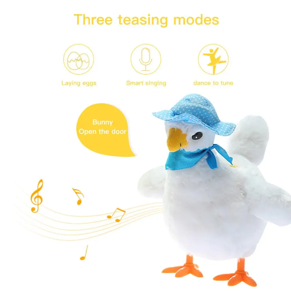 Innovative Electric Hen Laying Eggs Toy Interactive Stuffed Animals Model Can Sing Swing Laying Eggs Toys For Children