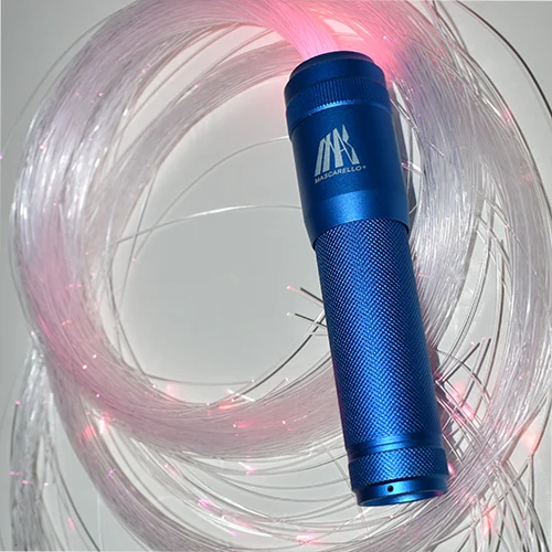 LED Fiber Optic Whip Led Glow Gloves Multicolor Dance Whip Light Up Rave Toy Flashlight Dance Festival Glow Stick - Цвет: Blue Handle