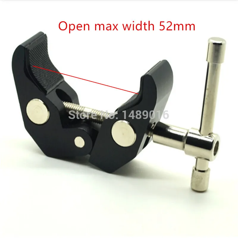 Crab Legs Super Clamp Open Width Max 52mm for LED Light and LCD Monitor Articulating Magic Friction Arm