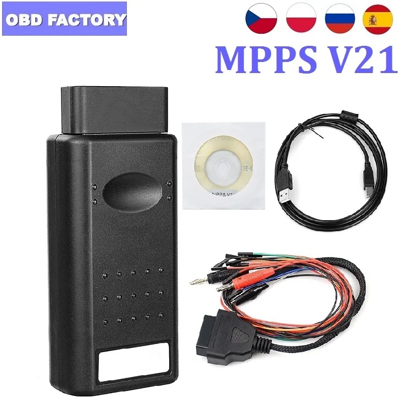MPPS кабель V21 V18 SMPS V13.02 K CAN Flasher ECU Tuning Remap V16 программатор | Автомобили и мотоциклы