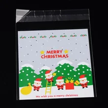 

95PCS Rectangle OPP Cellophane Bags for Christmas Colorful 13.1x9.9cm Unilateral Thickness: 0.035mm Inner Measure: 9.9x9.9cm