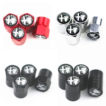 

4pcs Car Tire Valve Caps Air Tyre Stems Cover case For alfa romeo 159 147 156 giulietta 147 Car styling