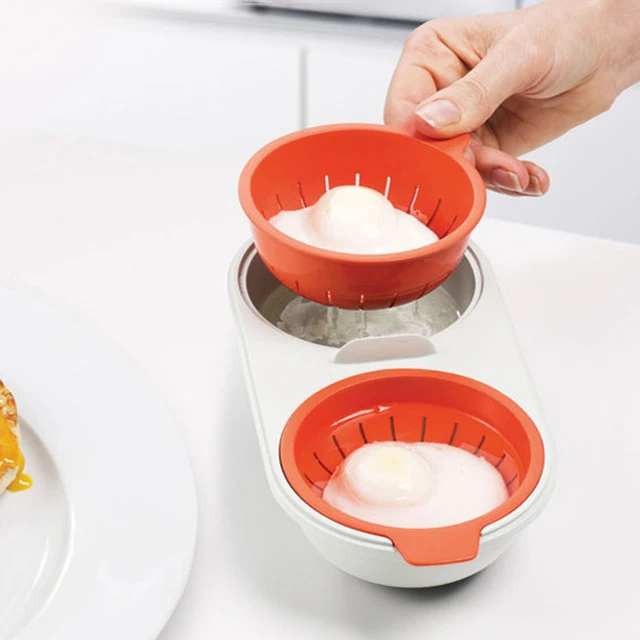 Draining Egg Boiler Eggs Poacher Cup Microwaveable Double Cup Egg Cooker Egg  Steamer Kitchen Gadget Microwave Food Grade Cookware Steamed Egg Set