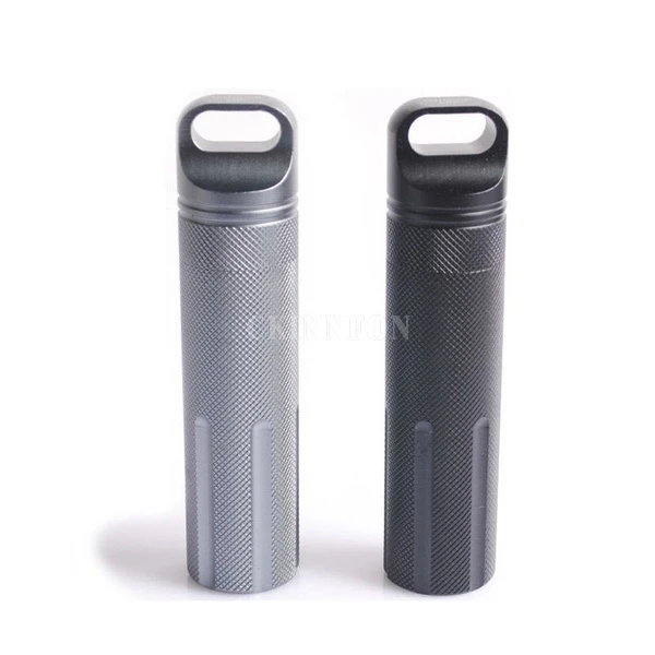 50Pcs/Lot Outdoor Strong CNC Waterproof Emergency First Aid Kits Safety Survival Pill Bottle Aluminium Camping Tank Box