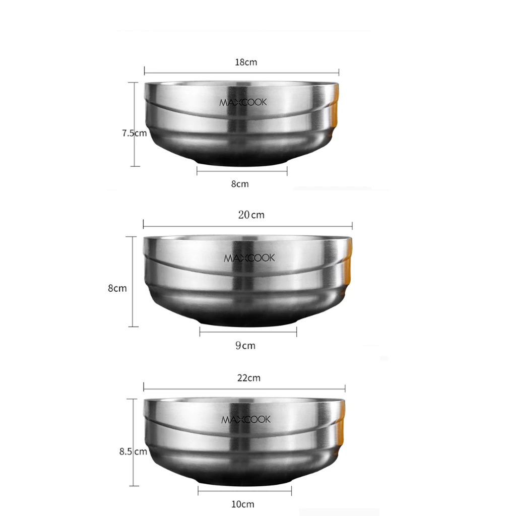 Premium Stainless Steel Mixing Bowls - Easy To Clean, Great for Cooking, Baking, Prepping